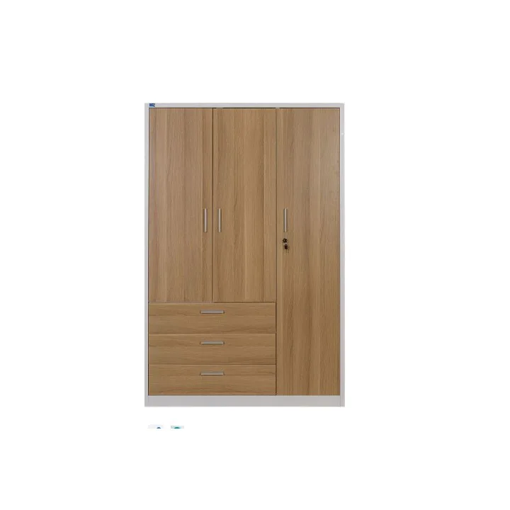 TỦ SẮT QUẦN ÁO CÁNH GỖ TU18B2C3
