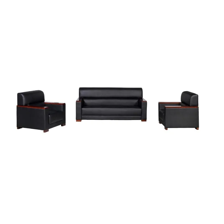 BỘ SOFA VĂN PHÒNG SF35 DA ĐEN