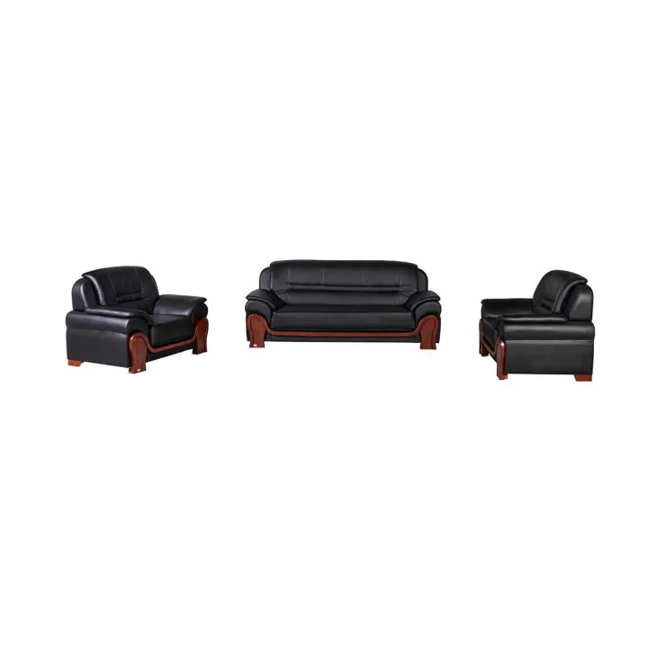 GHẾ SOFA DA SF03 DA ĐEN
