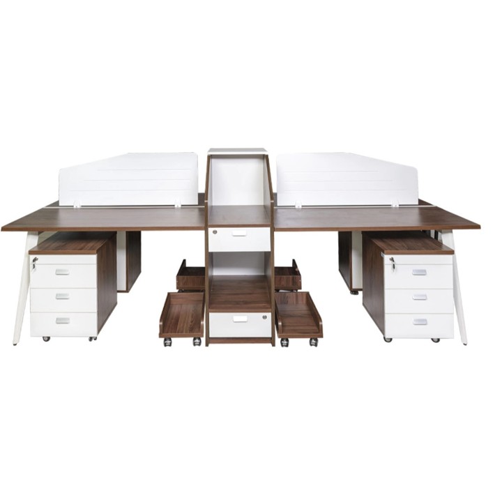 CỤM BÀN LÀM VIỆC 4 CHỖ LUXURY LUXMD02C10
